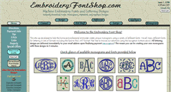Desktop Screenshot of embroideryfontshop.com